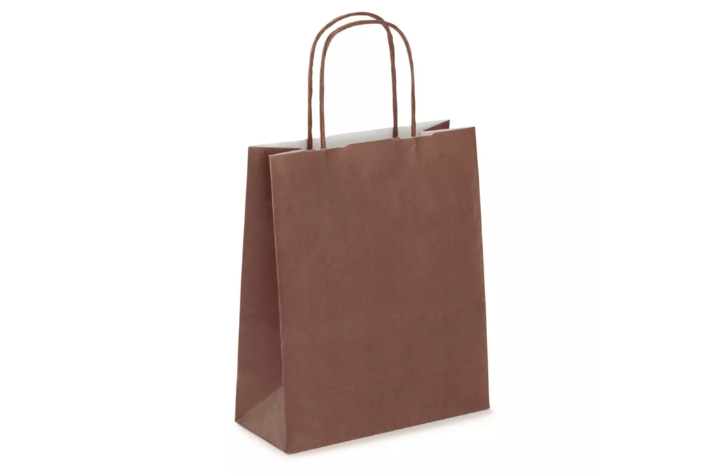 50 Sacs kraft chocolat 18x8x24 cm