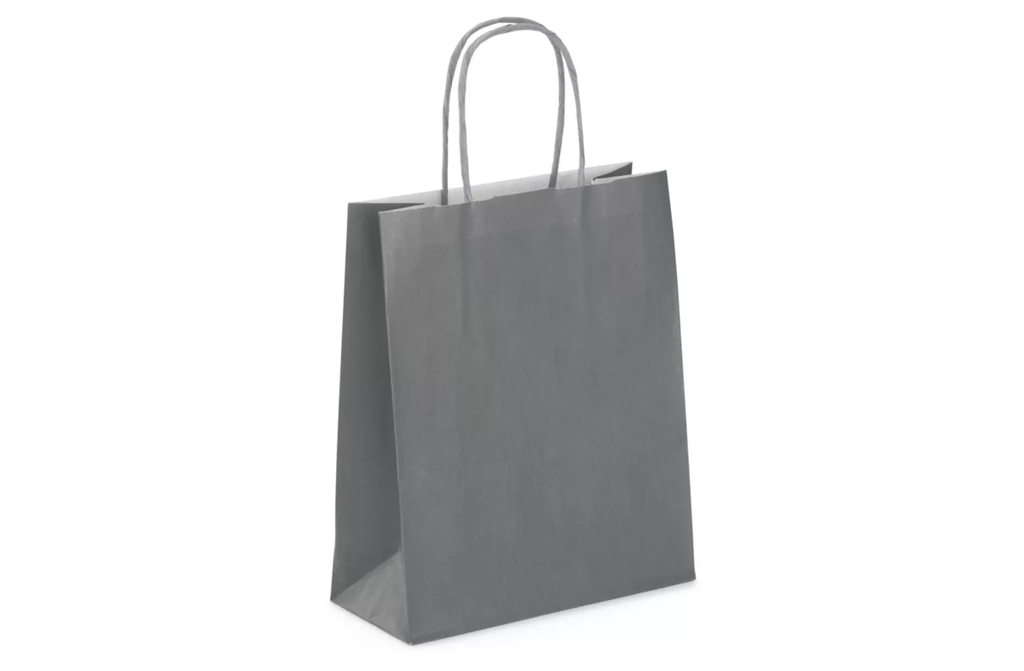 50 Sacs kraft gris 18x8x24 cm