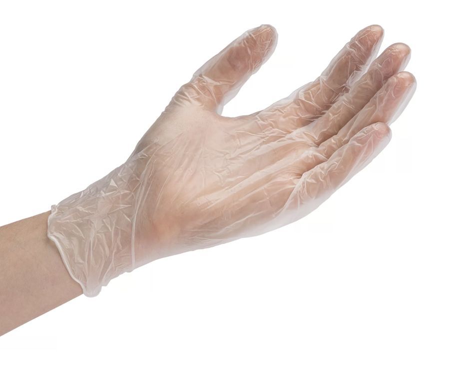 Gants Vinyle Blanc  poudré – Contact Alimentaire – Boite de 100 - Carton de 10 boites