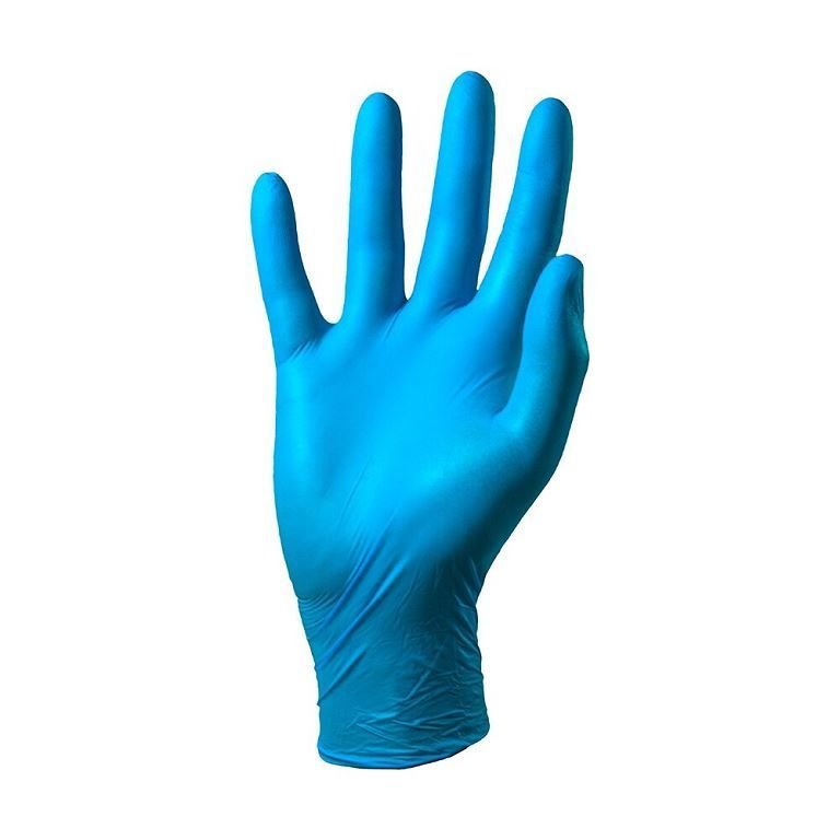 Gants nitrile non poudré bleu – Boite de 100 - Carton de 10 boites