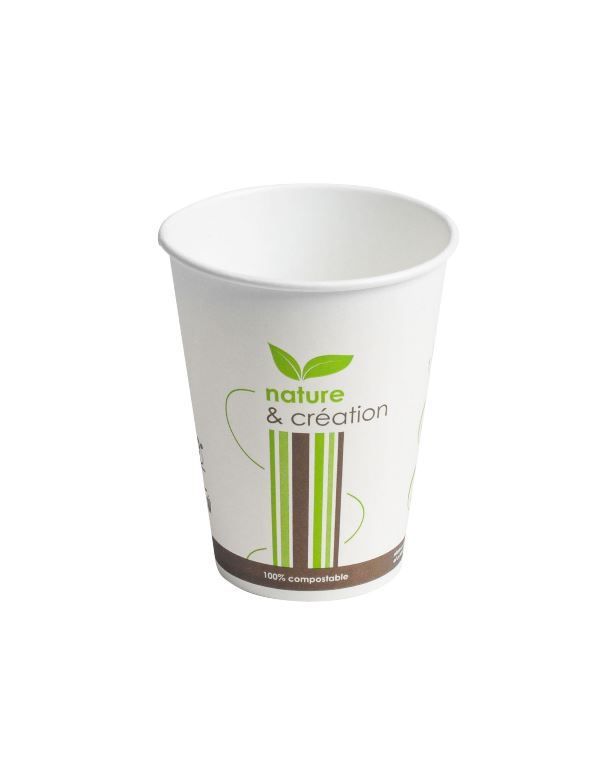 Gobelet carton biocompostable 24cl - Carton de 1000