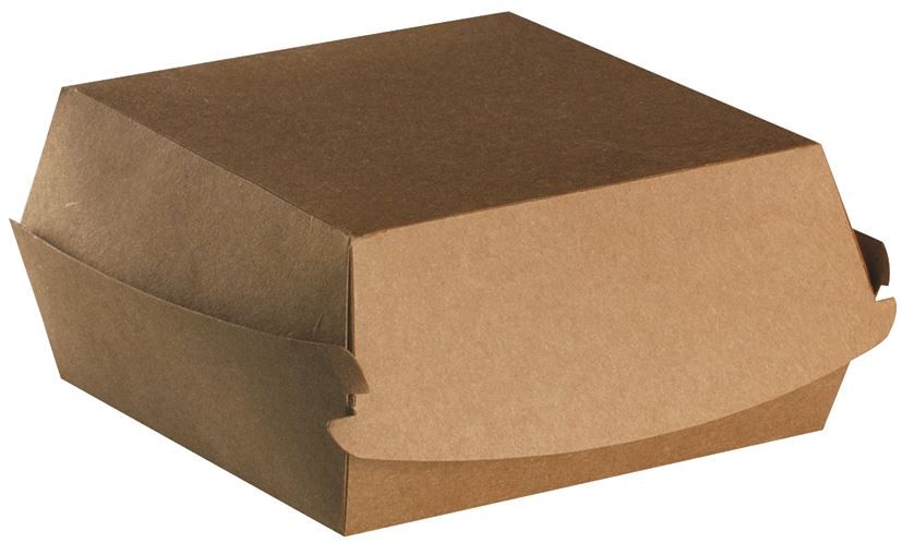 Boite BURGER x1 en carton Kraft  15x15x7cm – Colis de 600