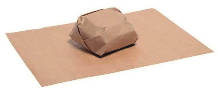 Papier BURGER Thermo 25x33cm –  KRAFT BRUN – Paquet de 10 kilos (environ 2400 feuilles)