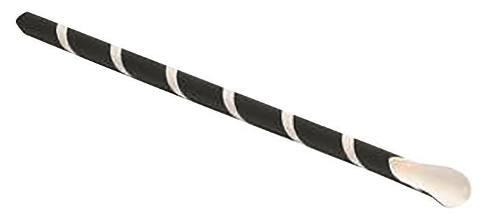 Paille droite/cuillère 20cm Milkshake/Smoothie en papier – Diamètre 8mm (NOIRE et BLANC)  – Paquet de 125