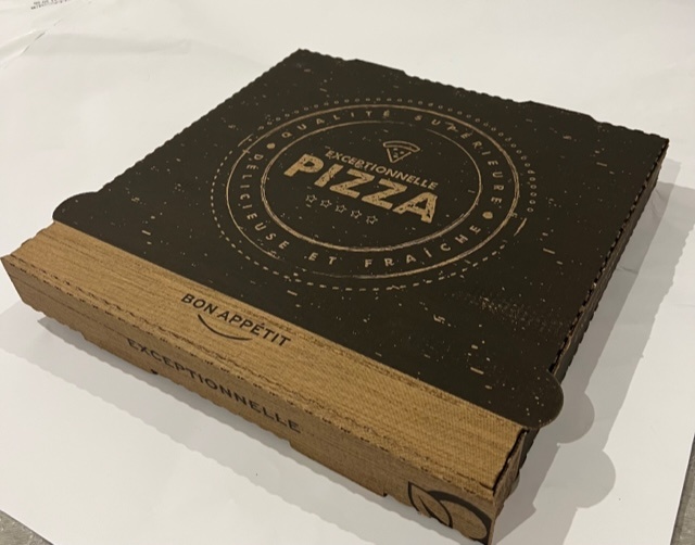 Boite Pizza 29x29+4 cm - Colis de 100 - Imprimés Pizza exceptionnelle