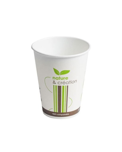 [00GB63] Gobelet carton biocompostable 24cl - Carton de 1000