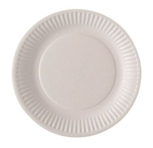 [assiettecarton15] Assiette carton blanc 15cm - Paquet de 100